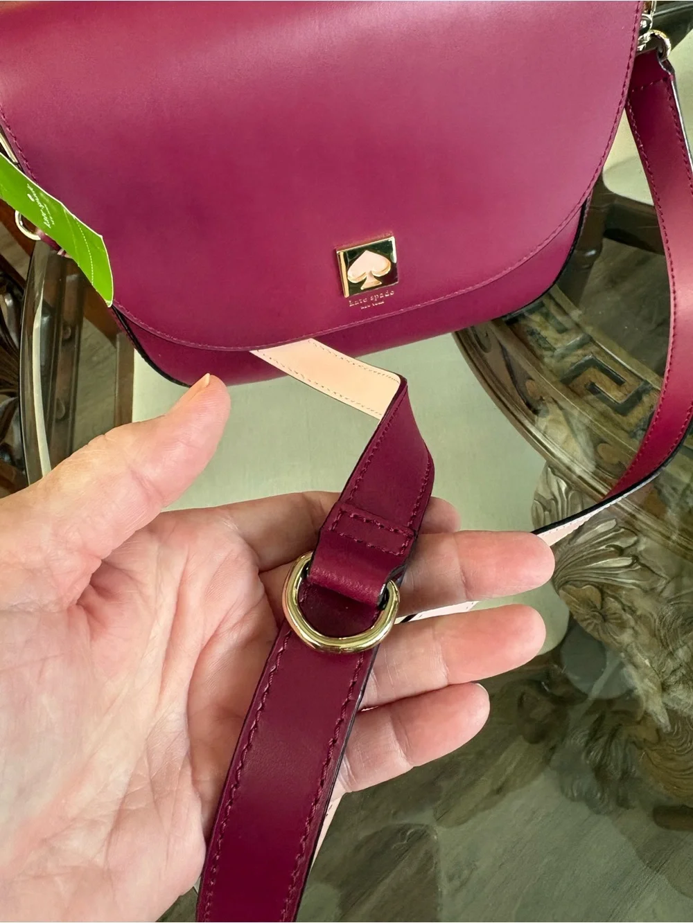 ♥️♥️KATE SPADE DOREEN BOND STREET RED PLUM LEATHER CROSSBODY BAG!♥️♥️ - Picture 4 of 10